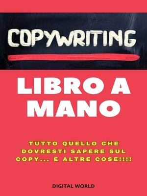 cover image of Copywriting--libro a mano